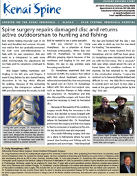 spencer back to life after spine surgery in kenai alaska